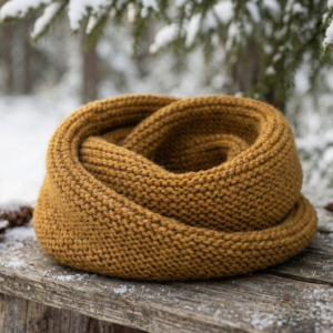 ❄️ Aurora Infinite Scarf Kit: Spanish Course + Knitting Experience